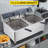 Yesurprise 3400 W 2 Basket Cool Touch Deep Fryer Basket Deep Fryer with Timer