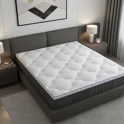 2" White Cotton Extra-long Twin Mattress Topper