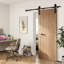 Ensemble de quincaillerie pour porte de grange coulissante simple (portes non comprises)