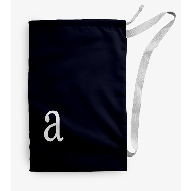 Sac à linge Monogram, Bleu, Petit (H 29 po x l 18 po)