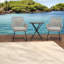 Fauteuils de patio Spring Comfort, ensemble de jardin moderne en rotin d'acier