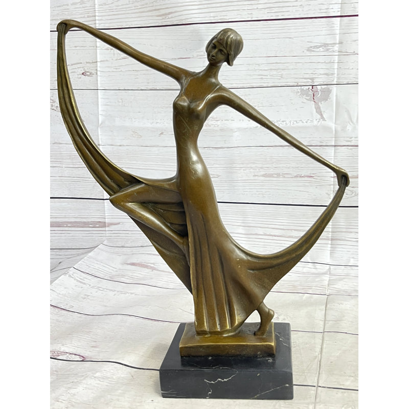 Sculpture Bairagi Slender Art Deco Dancer Showgirl