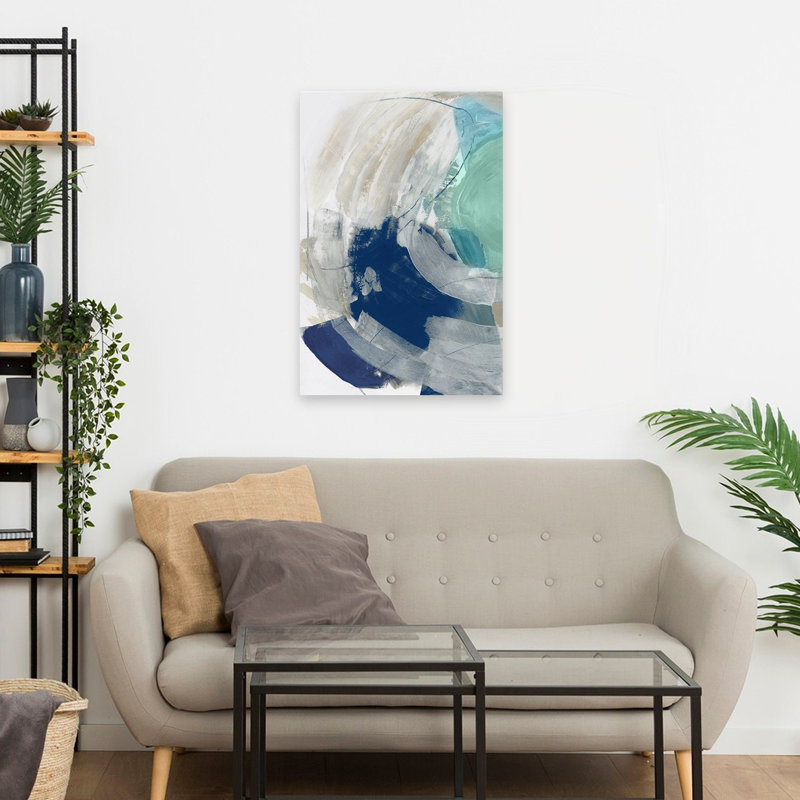 Art océan et vagues déluge II, H 24 po x l 16 po