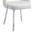 Ensemble de 2 chaises d'appoint en velours blanc et finition blanche lustrée