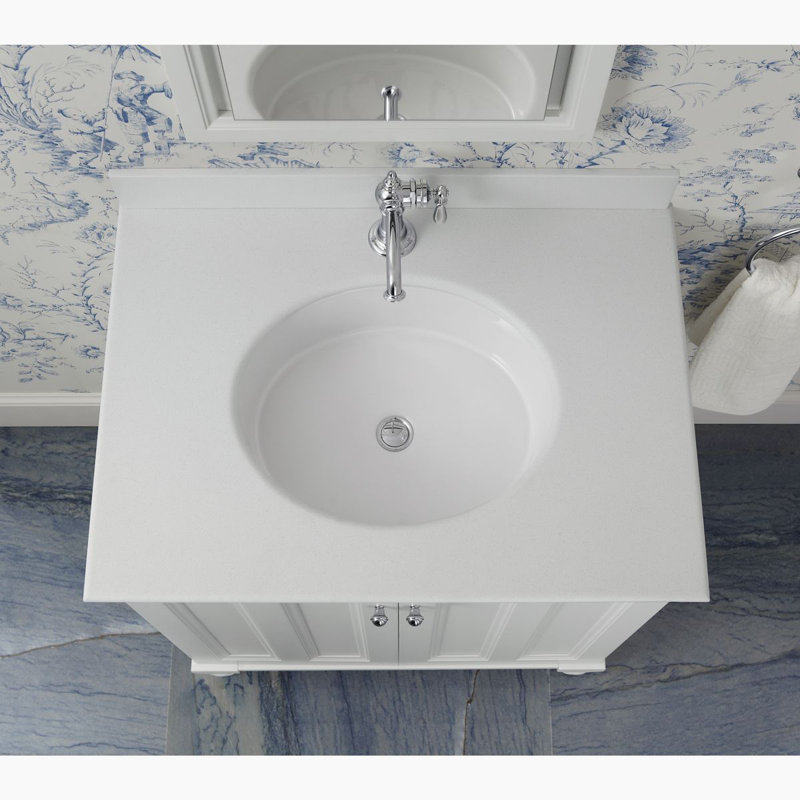 Plateau de meuble-lavabo simple SolidExpressions® 31 po, Expressions blanches