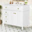 Meuble-lavabo en bois blanc (doit inclure à la fois le meuble-lavabo et le lavabo)