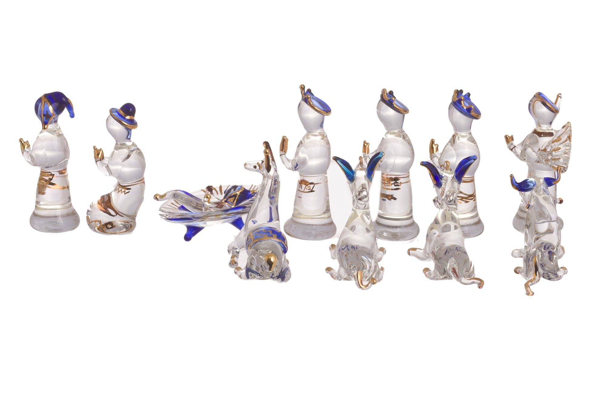 The Holiday Aisle® 12 Piece Andean Festivity Glass Nativity Set | Wayfair