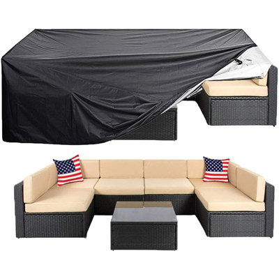 Super Large Outdoor Breathable Heavy Duty Patio Chaise Lounge Cover by Arlmont & Co.