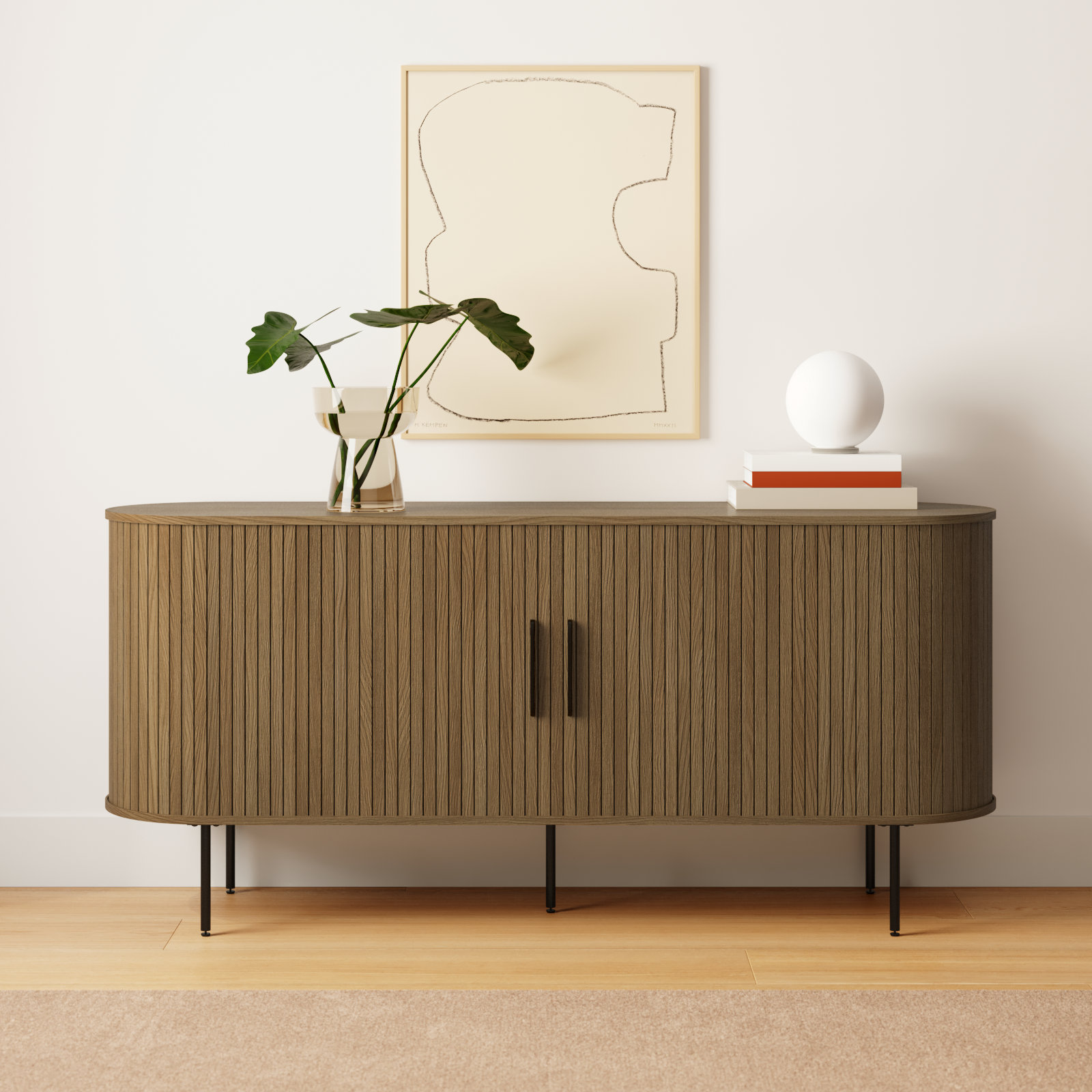 Iris 71'' Sideboard, Smoked Oak