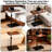 C-Shaped Sofa Tray Table with Swivel Top, Adjustable Height