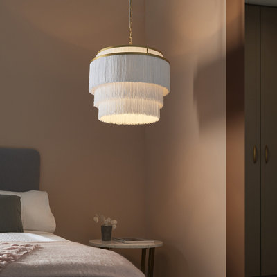 Multi Tier 3-Light Gold Chandelier