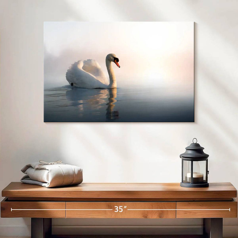 Crowle majestueux cygne, H 16 po x l 24 po