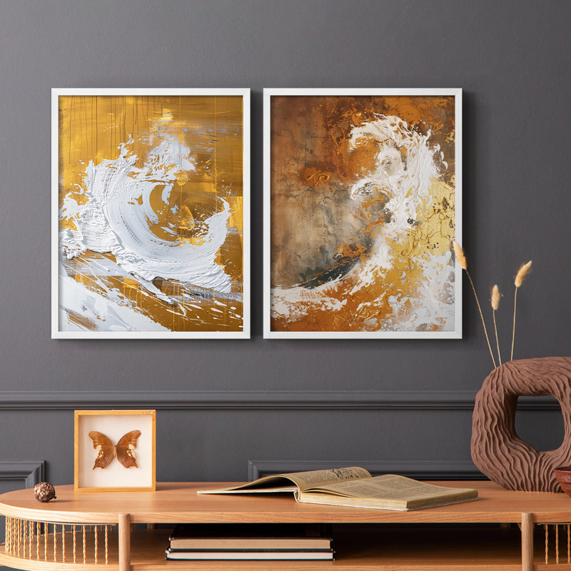 ABSTRACT Series CDxxiii - reproduction encadrée de qualité supérieure - prête à être accrochée - aucun clou requis - aucun clou requis