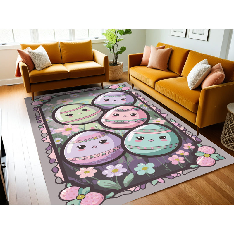 Le tapis des Fêtes de Pâques Printemps Aisle®, Rectangle 5 pi x 7 pi