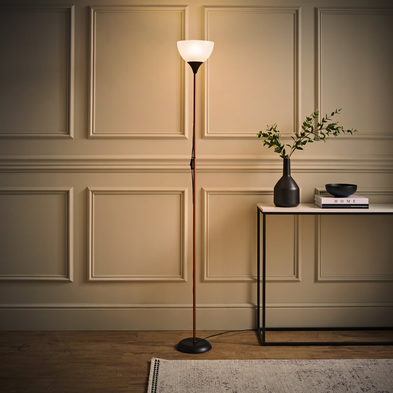 Aysel 180cm Torchiere Floor Lamp, No, Copper