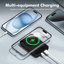  Chargeur sans fil portable avec affichage DEL de puissance, batterie de téléphone 10000 mAh 22,5 W, banque de puissance magnétique sans fil 2 en 1 convenant aux batteries de secours d'urgence pour voyage en plein air, noir