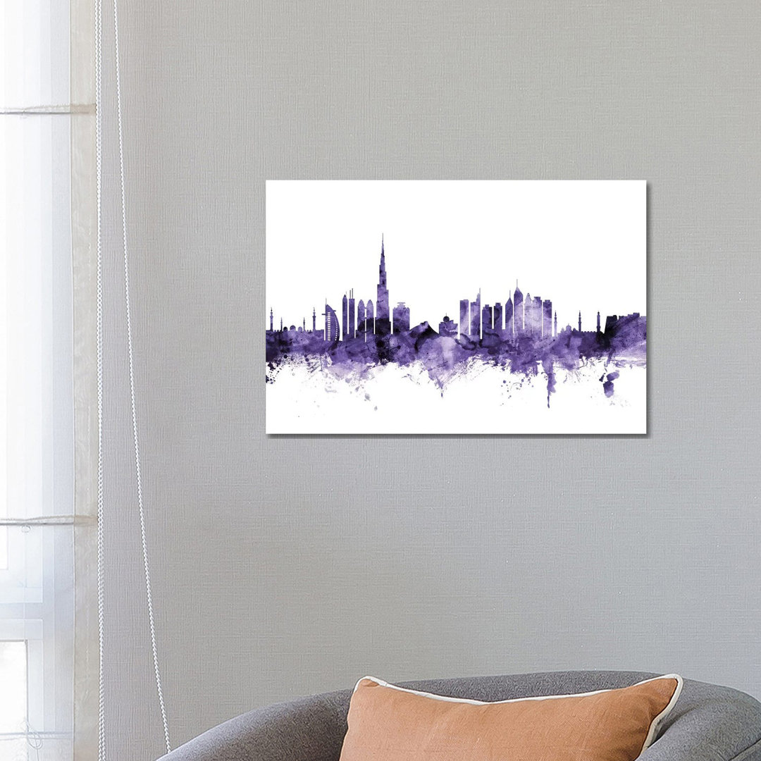 Dubai, UAE Skyline by Michael Tompsett - Wrapped Canvas Gallery-Wrapped Canvas Giclée