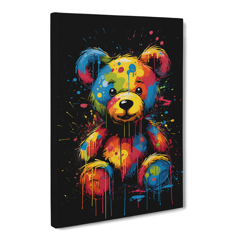 Teddy Bear Pop - Wrapped Canvas, 76cm H x 50cm W x 3cm D