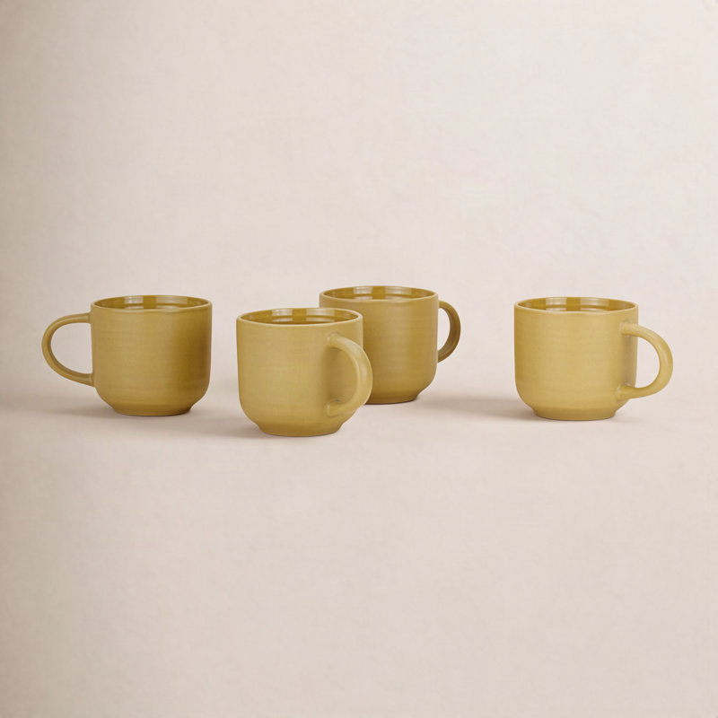 Hirma Stoneware Coffee Mug, Mustard