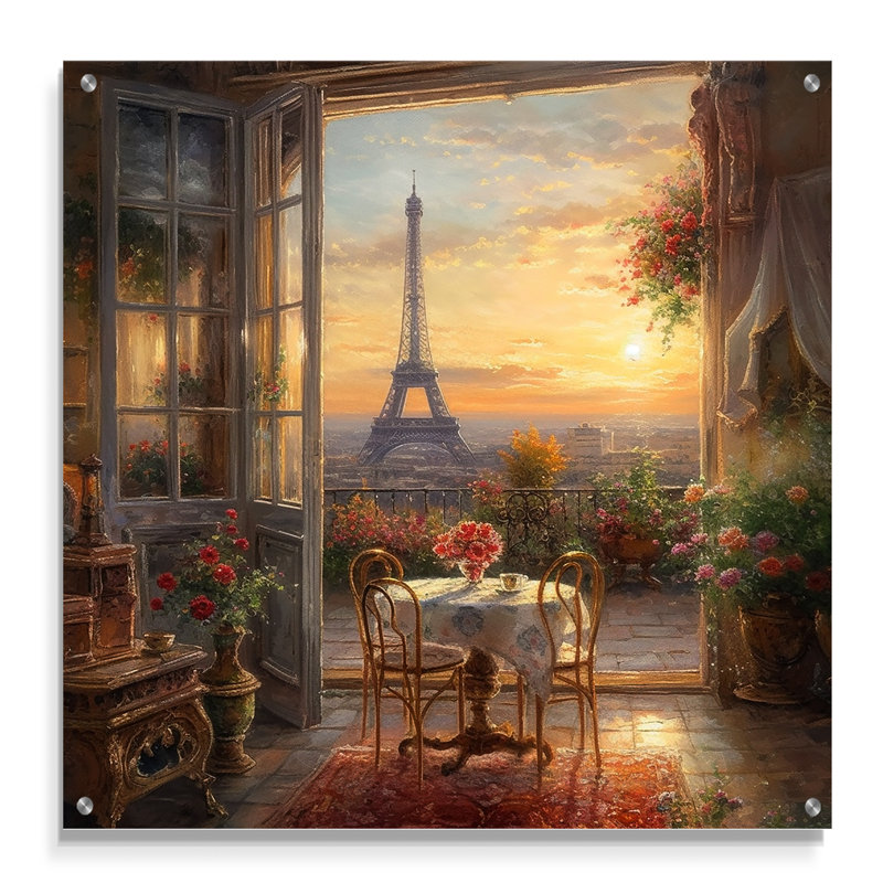Magnifique tour Eiffel à Paris II - décoration murale en acrylique Paris, H 16 po x l 16 po
