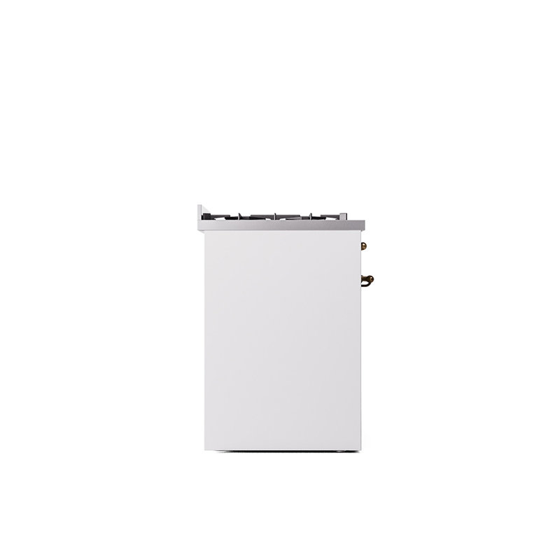 ILVE Nostalgie II 30 in Dual Fuel Range, Liquid Propane, White/Bronze