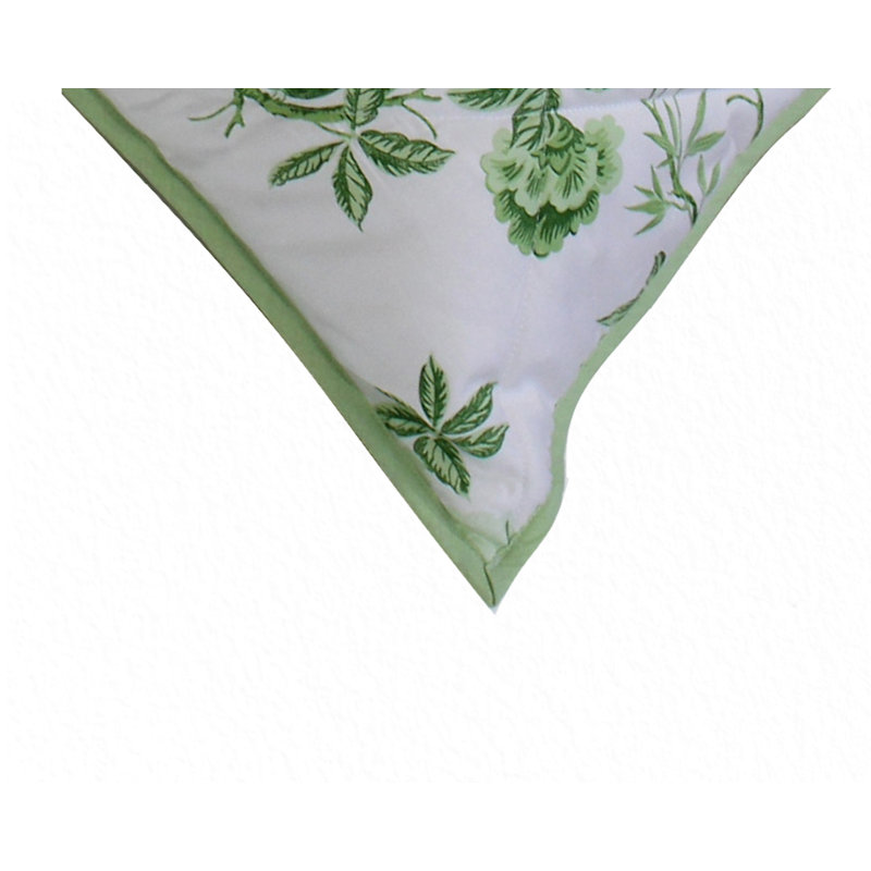 Josephine Quilted Coverlet, White/Sage, Queen