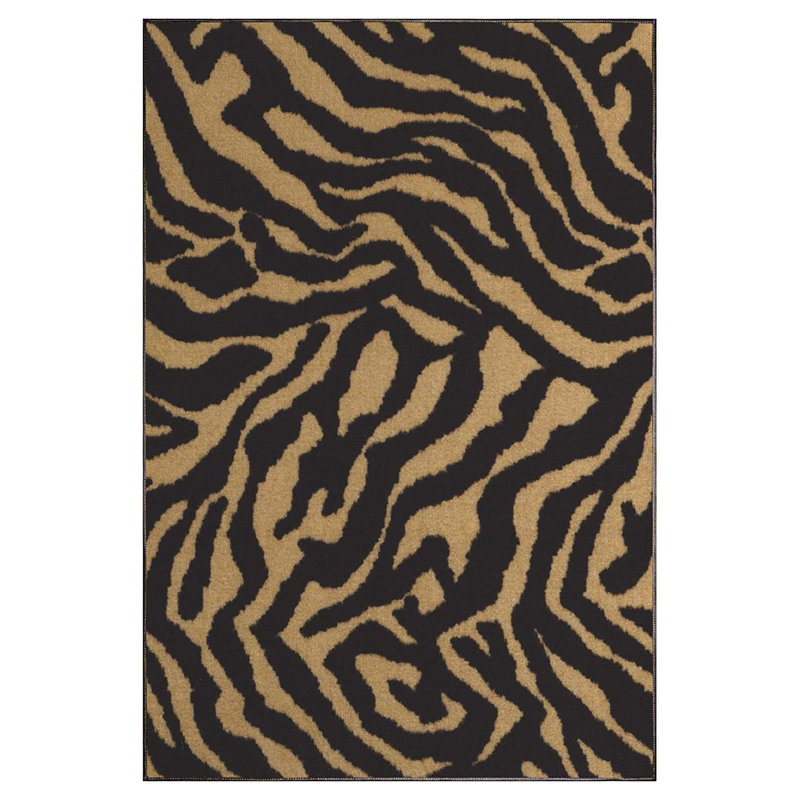 Tapis brun / noir Furnish My Place, Rectangle 12 pi x 16 pi
