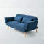 Coussin de canapé modulaire en polyester bleu foncé-924464200