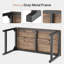 Solid Wood Steel Executive Desk