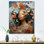 Portrait de femme afro-américaine florale I - Art mural afro-américain