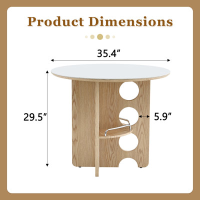 Table de salle à manger 35,4 po Mid-Century