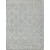 Brunello Modern Rectangle Area Rug in Light Silver