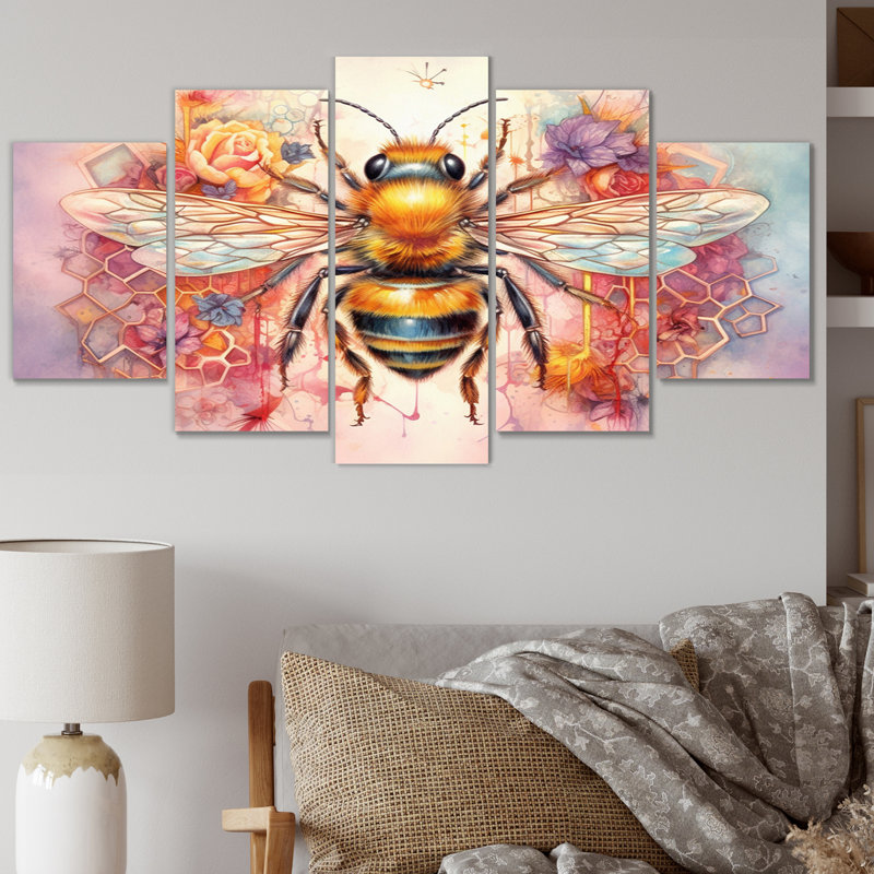 Poulan - reproduction d'art sur toile animaux - 5 panneaux