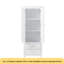 Grande armoire de rangement avec deux tiroirs pour salle de bain / bureau, blanc-1033315421