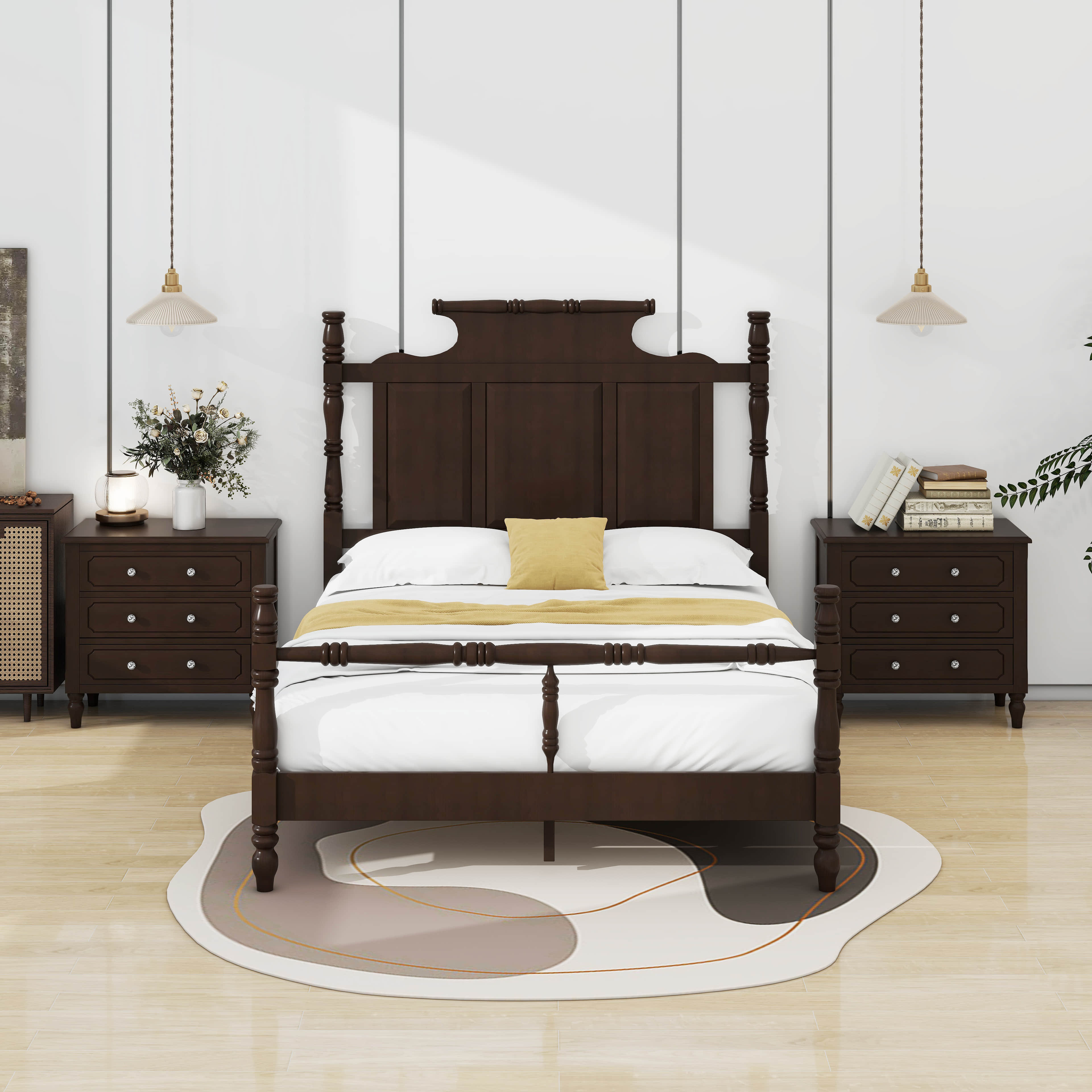 Darby Home Co Bedroom Set,Vintage Country Style Wood Bedroom Furniture ...