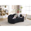 Chenille noire désossée 2 en noir 049s, mise à niveau, 3 coussins, modulaire minimaliste pour la maison et le bureau, profil d'espace, 30 chenilles en mousse compressée avec salon approprié, invité