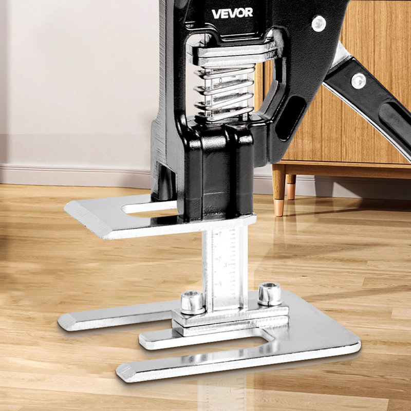 Labor Saving Arm Jack, 200 kg Bearing Capacity, Lifting up to 165 mm, Metal Hand Lifting Jack Tool with Magnetic Level, 2 Adjustment Modes, for Door, Window, Furniture, Woodworking, Black