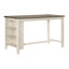 Table de salle à manger rectangulaire en bois à hauteur de comptoir avec rangement en noir-131997379-131997385