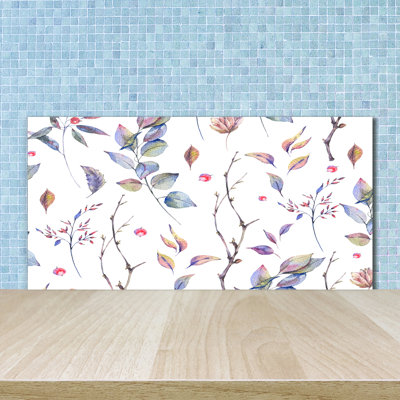Averill 50cm W x 100cm L Glass Peel and Stick Panel