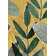 Winston Porter Green Leaves Yellow Background On Canvas Painting | Wayfair