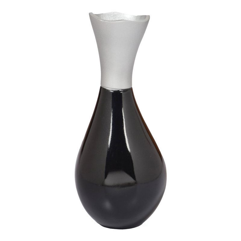Aluminum-Casted Modern Decorative Flower Table Vase Duo