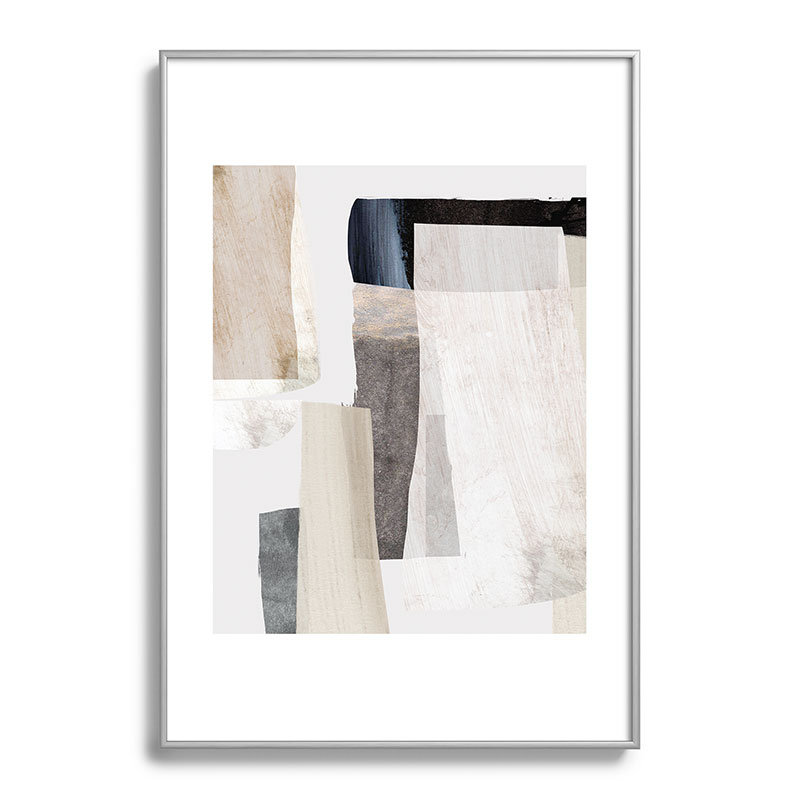 Argile - impression d'un seul cadre photo, Argent, H 19 po x l 13 po