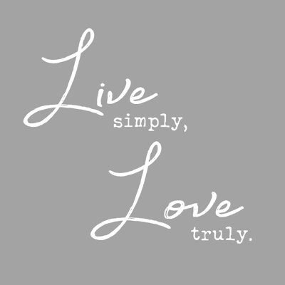 Live Simply Love Truly - Wrapped Canvas Print