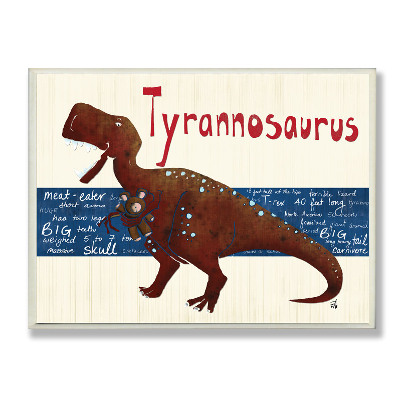 Abernathy, «Tyrannosaurus Dinosaur», impression sur plaque murale