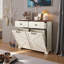 Buffet Farmhouse Trash Can - Rangement à double bac compact avec portes