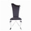 Chaise d'appoint en faux cuir et chrome H 24 po x l 17 po x H 38 po Cyren (ensemble de 2)