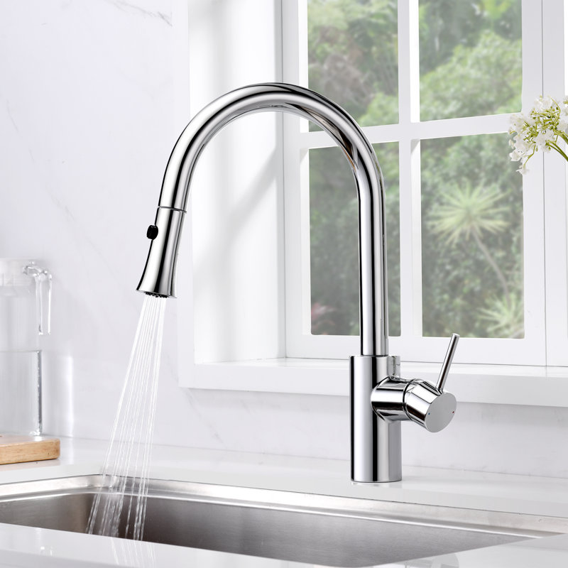 Pull Down Single Handle Kitchen Faucet, Chrome
