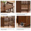 Solid Wood Folding Dining Set, Walnut Table with 4 Chairs, 2 Storage Drawers and Rolling Casters Fast Dispatch From UK Warehouse – Dispatched Within 2 Days-469934069