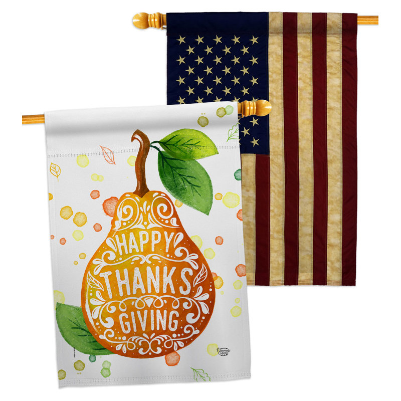 Drapeau de maison en polyester 2 côtés 3 pi 3 po x 2 pi