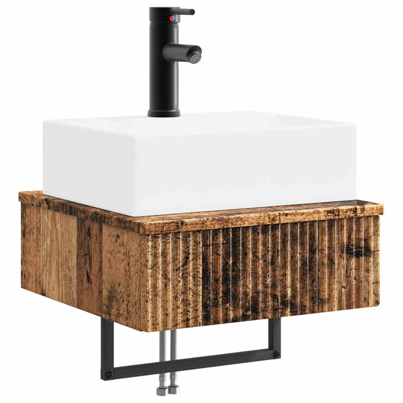 400 mm Bathroom Vanity, Old Wood